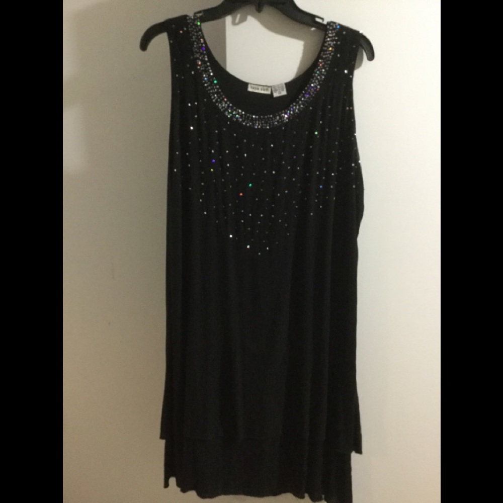 Black sparkly dress for summer.